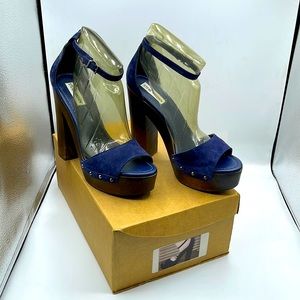 Steve Madden RAYNAH NAVY BLUE SUEDE